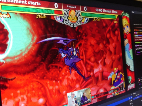 Vampire Savior Lahti Fisticuffs Turnaus Lahden Tiedepuistossa. Kielletty taso. Lahti FGC organisoinut