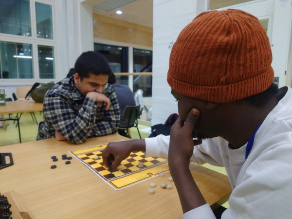 Checkers in the LAB University of Applied Sciences Lahti campus, at Kaptam Gamers Lahti Game Night Board Games